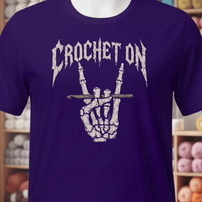 Crochet On T-Shirt Purple / XS