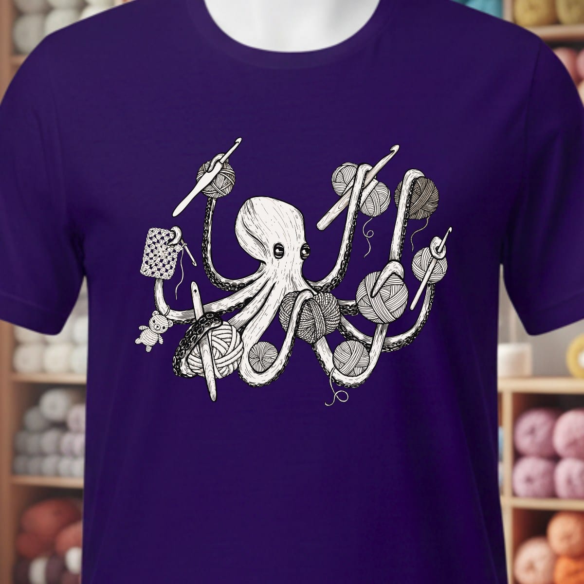 Crochetpus T-Shirt Purple / XS