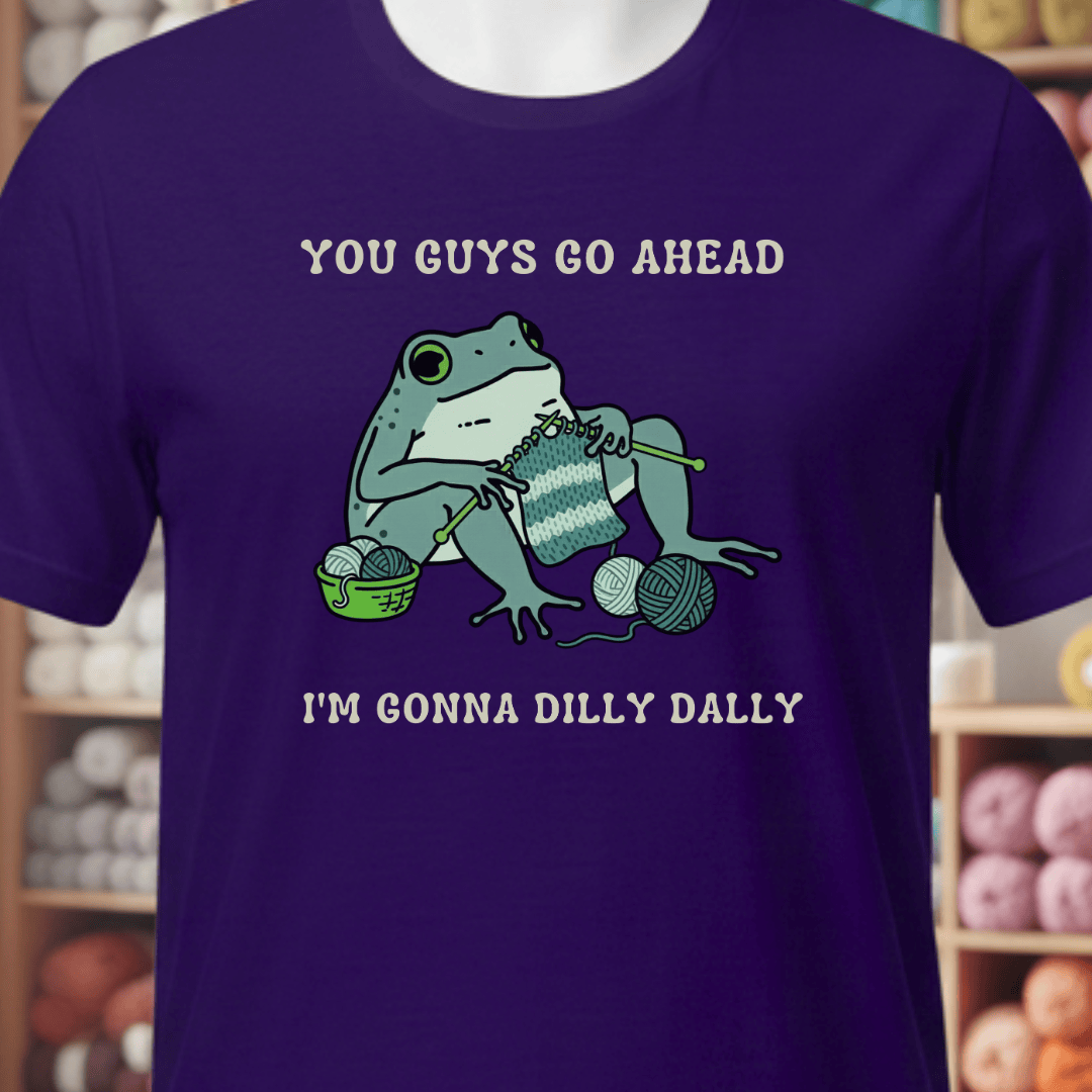 Frog Dilly Dallying T-Shirt Purple / XS