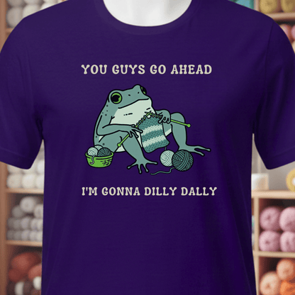 Frog Dilly Dallying T-Shirt Purple / XS