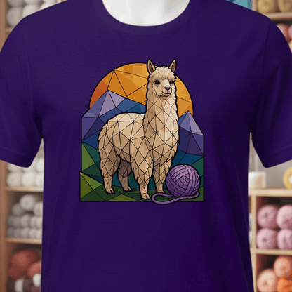GeoAlpaca T-Shirt Purple / XS