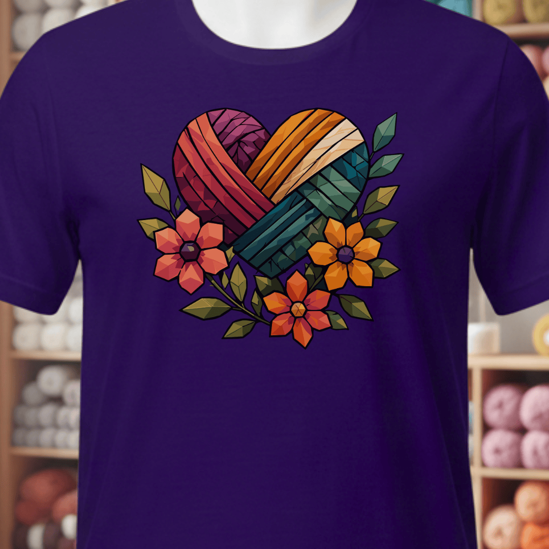 GeoHeart T-Shirt Purple / XS