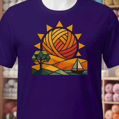GeoSunrise T-Shirt Purple / XS