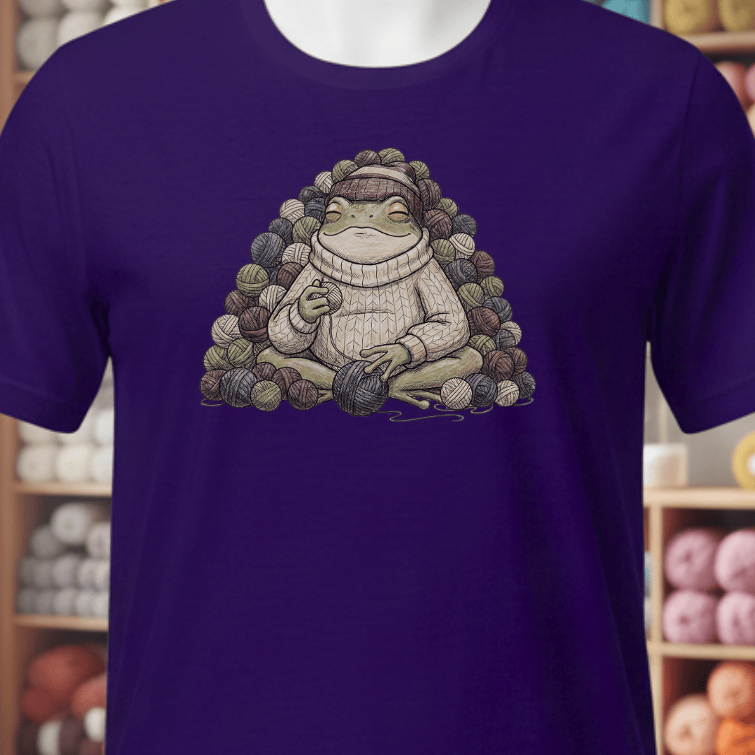 Happy Place Frog T-Shirt Purple / XS