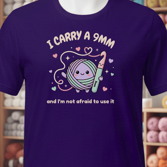 I Carry A 9mm T-Shirt Purple / XS