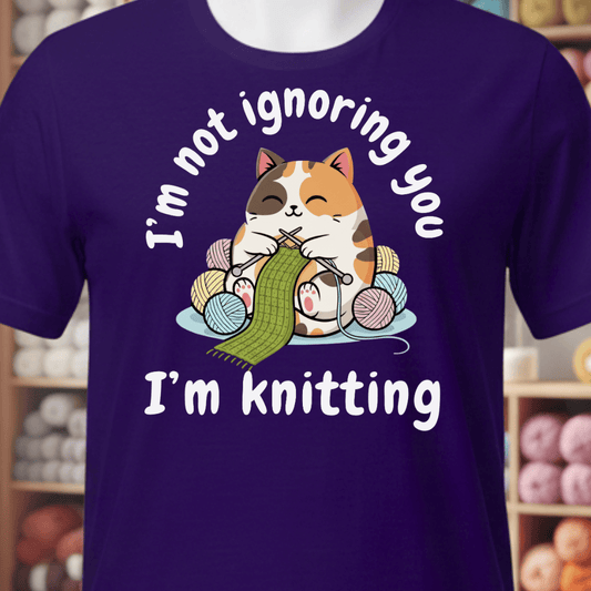 I'm Not Ignoring You T-Shirt Purple / XS