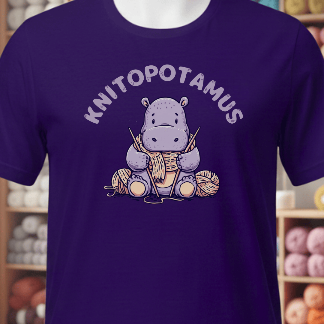 Knitopotamus T-Shirt Purple / XS