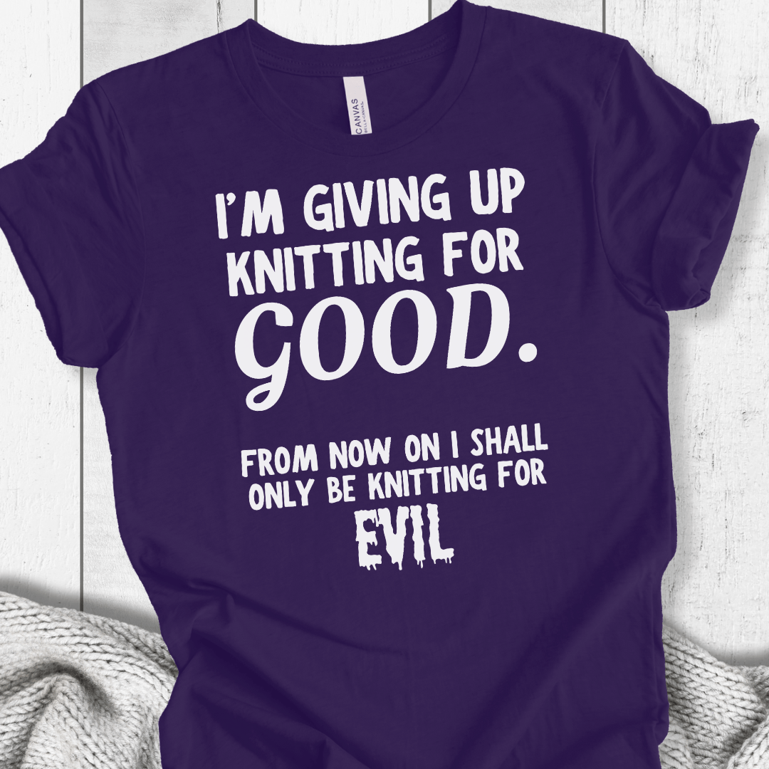 Knitting for Good T-Shirt Purple / XS