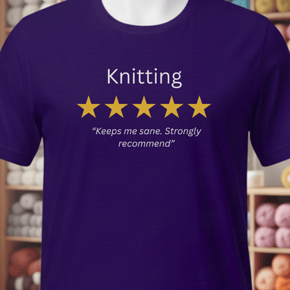 Knitting Review T-Shirt Purple / XS