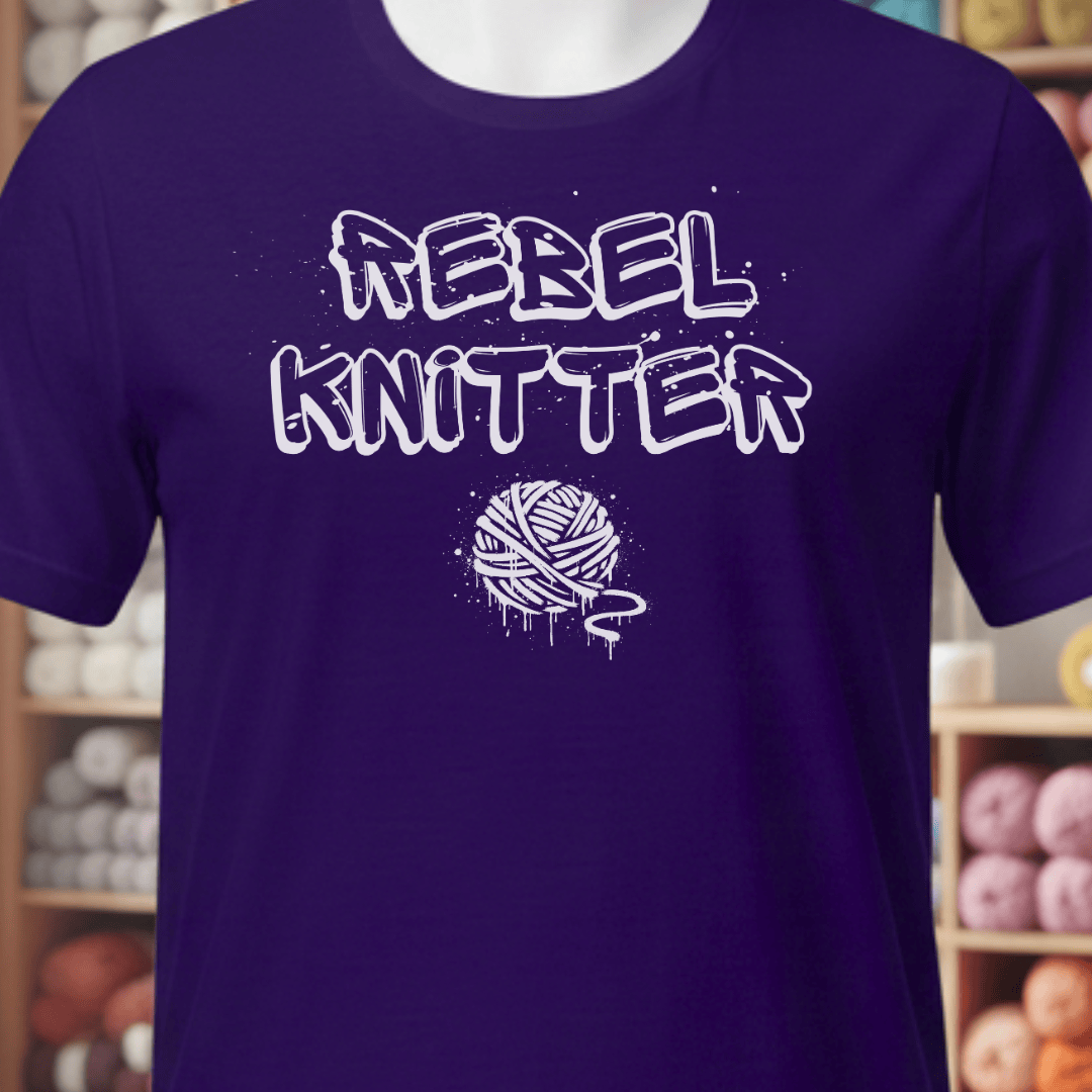 Rebel Knitter T-Shirt Purple / XS