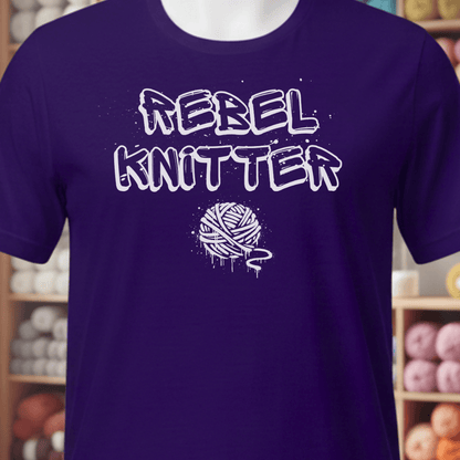 Rebel Knitter T-Shirt Purple / XS