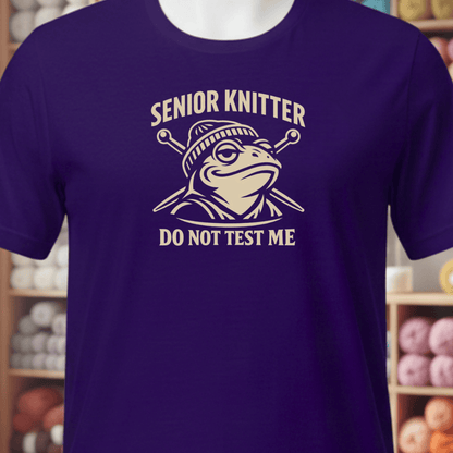Senior Knitter T-Shirt Purple / XS
