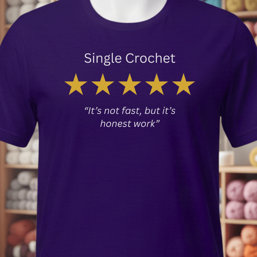 Single Crochet Review T-Shirt Purple / XS