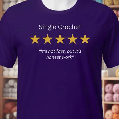 Single Crochet Review T-Shirt Purple / XS