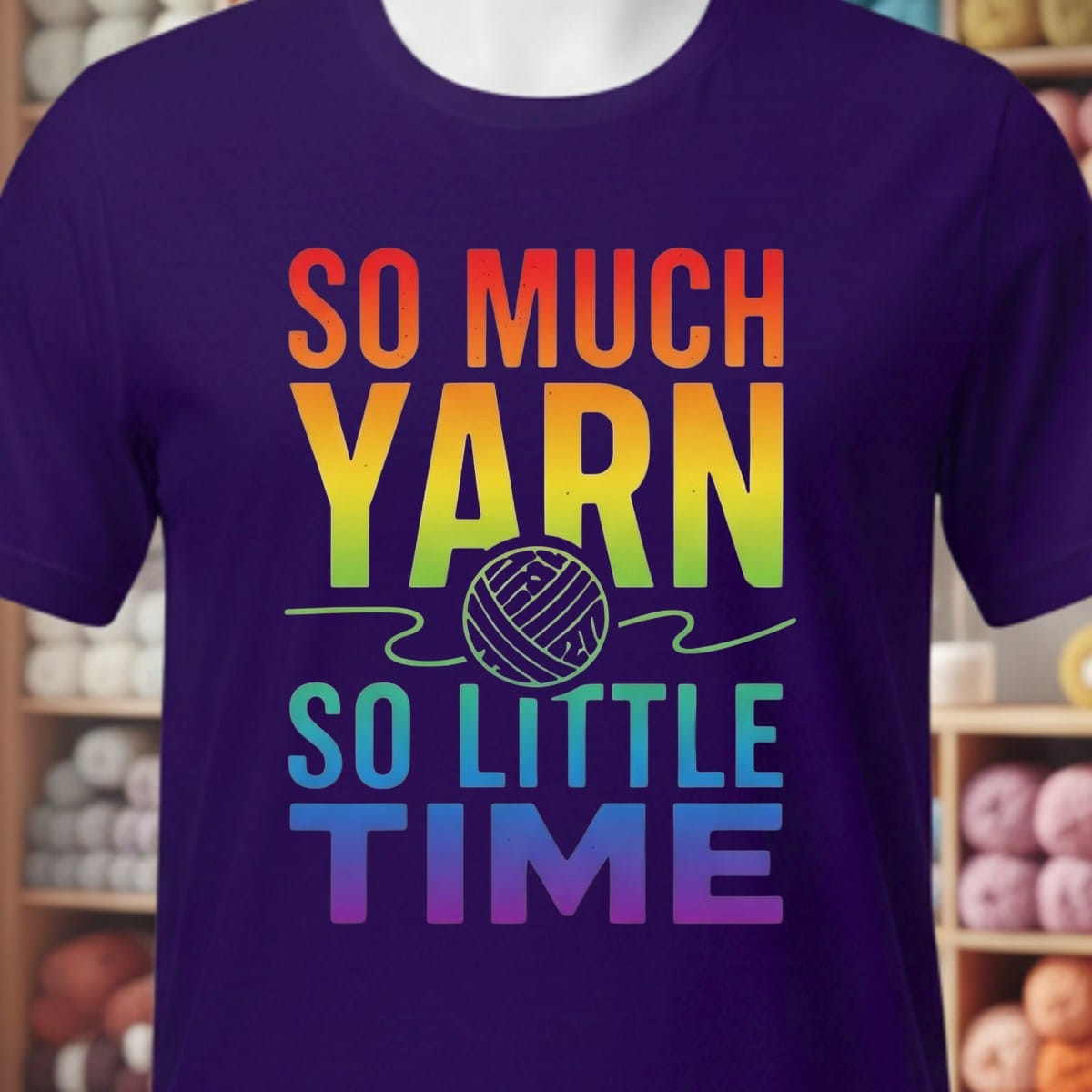 So Much Time Rainbow T-Shirt Purple / XS
