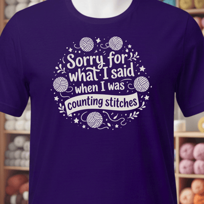 Sorry T-Shirt Purple / XS