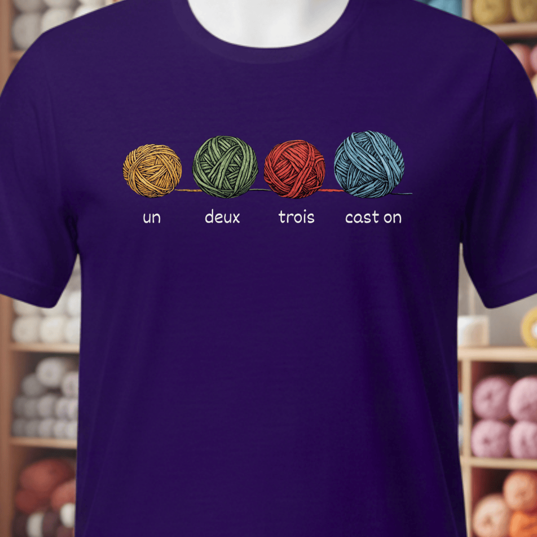 Un Deux Trois Cast On T-Shirt Purple / XS