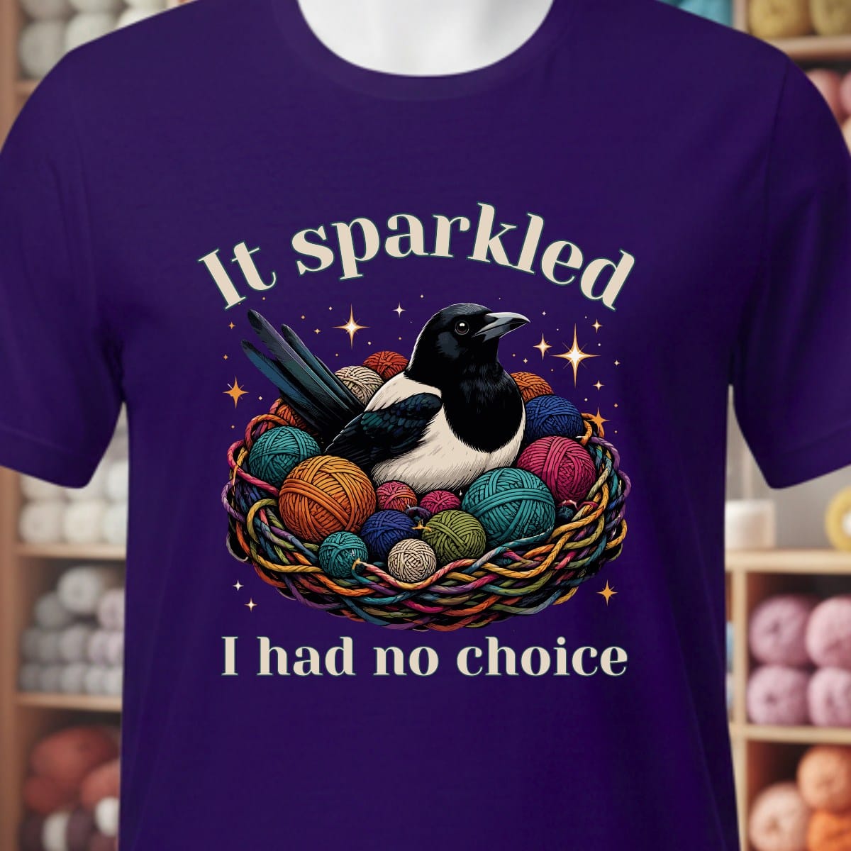 Yarn Magpie T-Shirt Purple / XS
