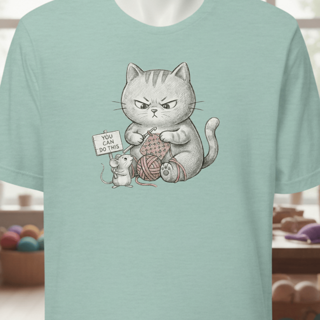Crochet Support Mouse T-Shirt Sea Breeze / XS