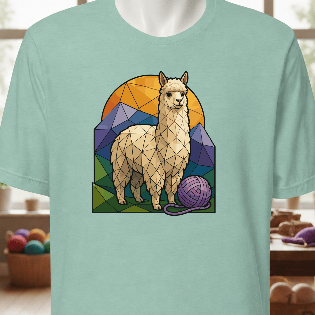 GeoAlpaca T-Shirt Sea Breeze / XS
