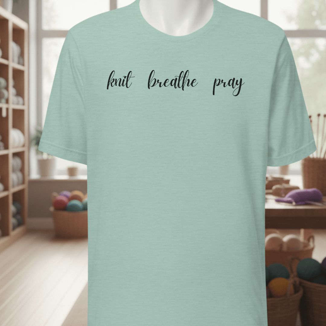 Knit Breathe Pray T-Shirt Sea Breeze / XS