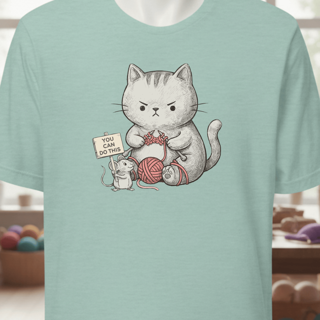 Knitter Support Mouse T-Shirt Sea Breeze / XS