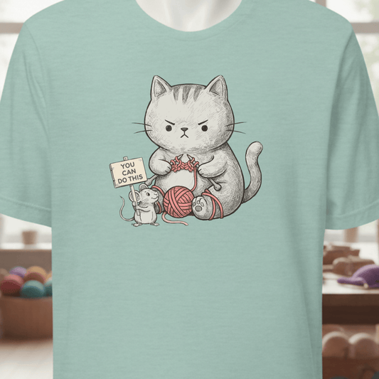 Knitter Support Mouse T-Shirt Sea Breeze / XS