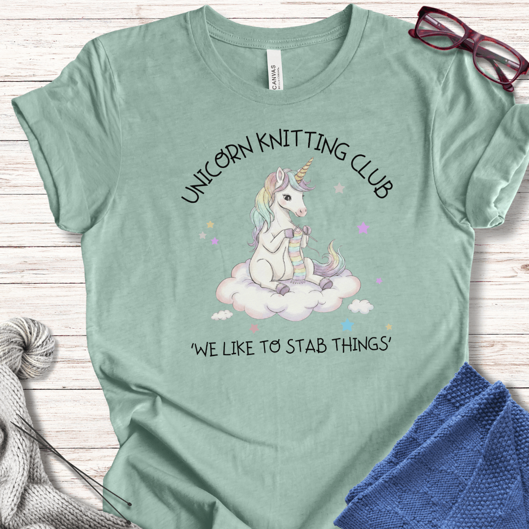 Unicorn Knitting Club T-Shirt Sea Breeze / XS