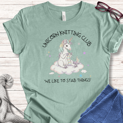 Unicorn Knitting Club T-Shirt Sea Breeze / XS