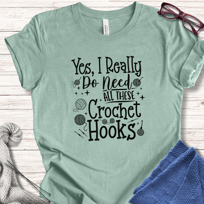 Yes I really Need These Hooks T-Shirt Sea Breeze / XS