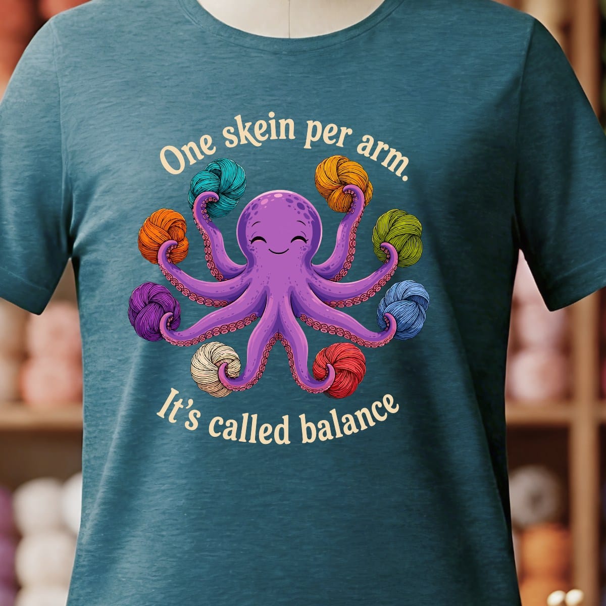 It's Called Balance T-Shirt Teal Blue / S