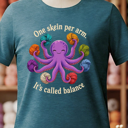 It's Called Balance T-Shirt Teal Blue / S