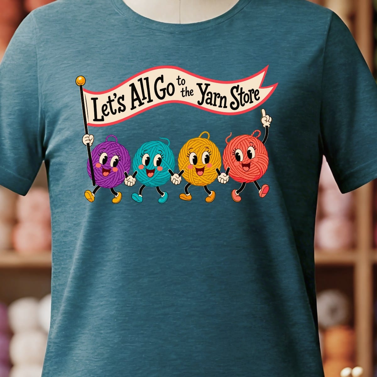 Let's All Go T-Shirt Teal Blue / S