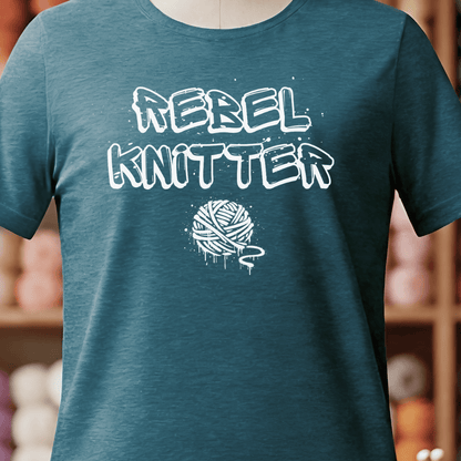 Rebel Knitter T-Shirt Teal Blue / S