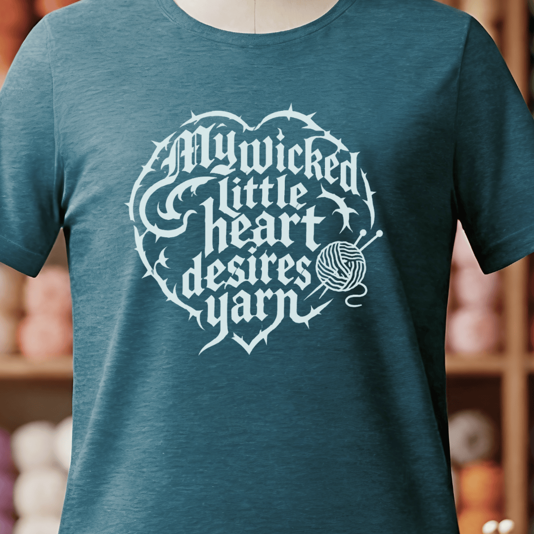Wicked Little Heart T-Shirt Teal Blue / S