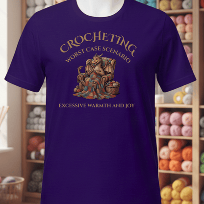 Crocheting Scenario T-Shirt Team Purple / S