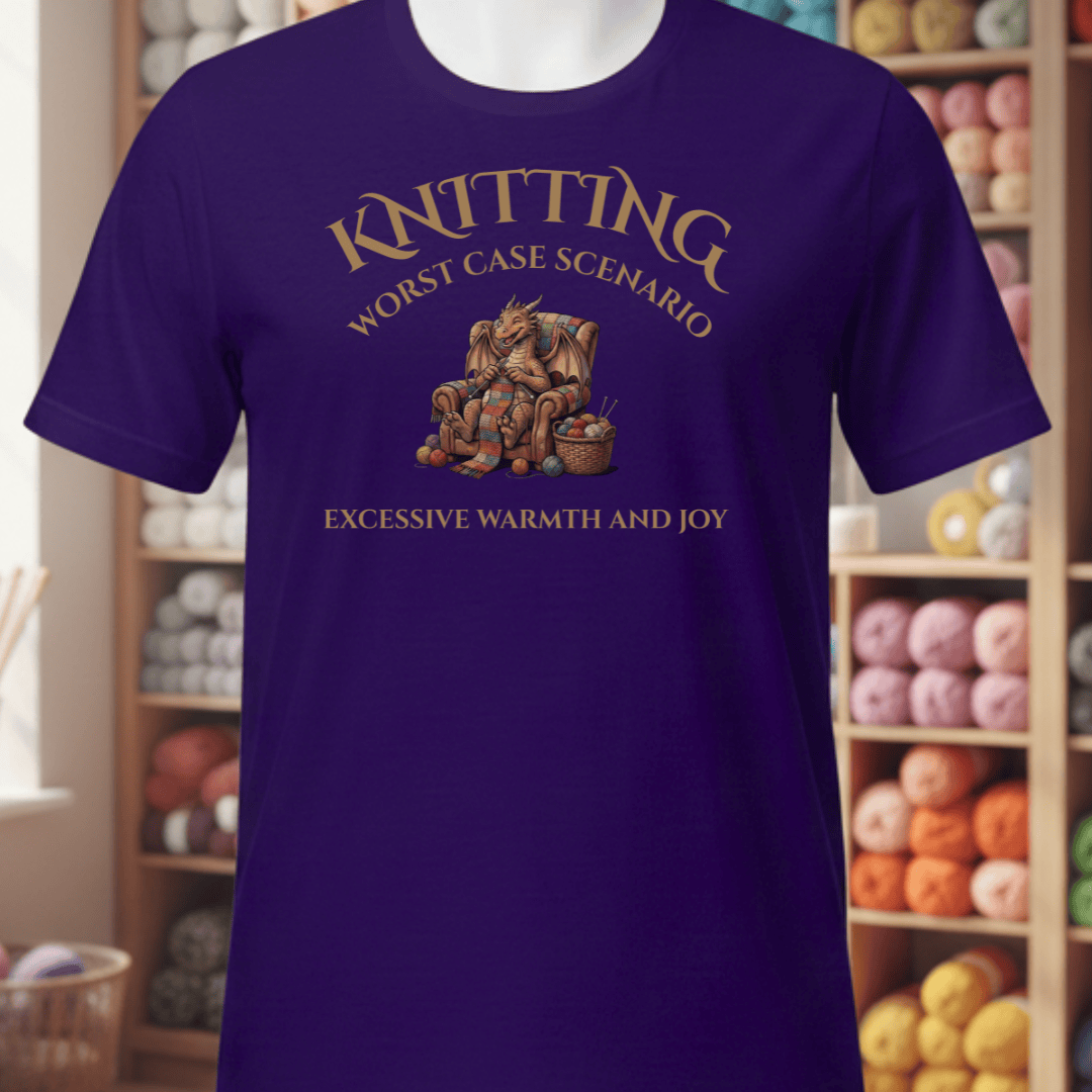 Knitting Scenario T-Shirt Team Purple / S