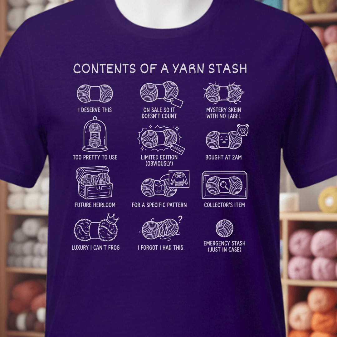 Contents of A Stash T-Shirt Team Purple / XS