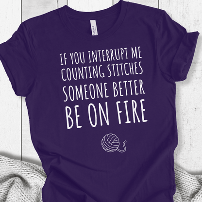 Counting Stitches T-Shirt Team Purple / XS