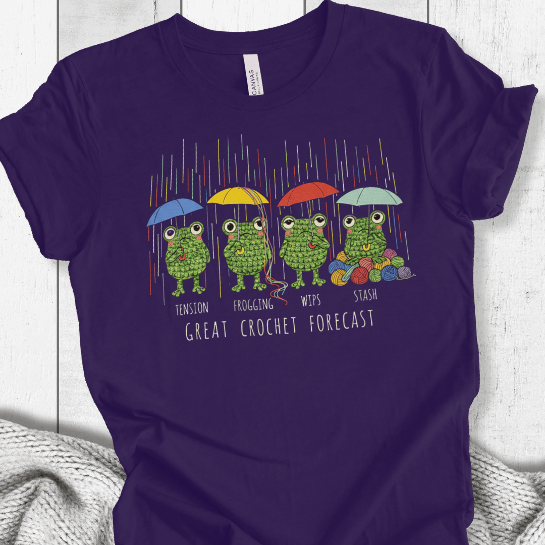 Crochet Forecast T-Shirt Team Purple / XS