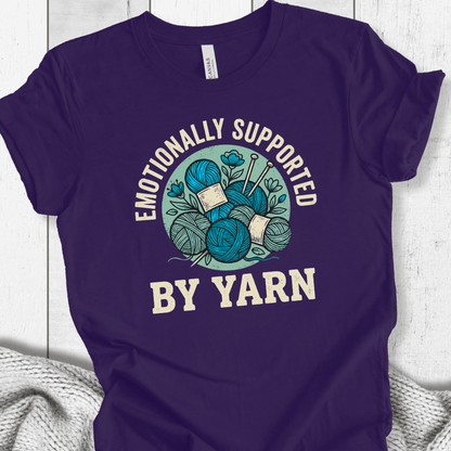 Emotionally Supported By Yarn T-Shirt Team Purple / XS