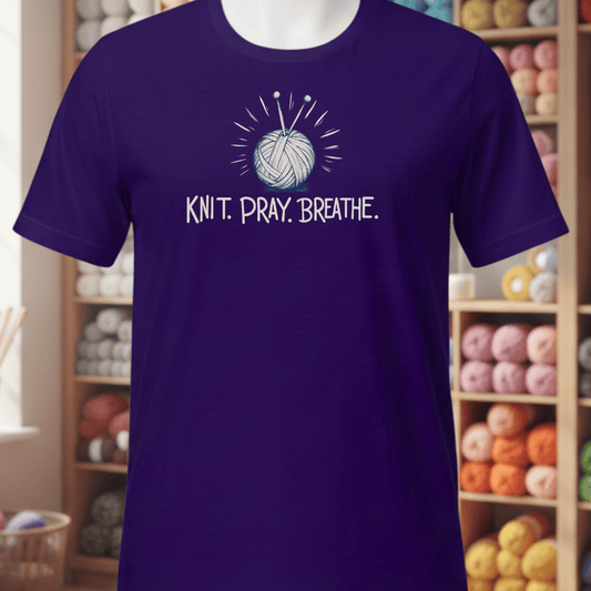 Knit Pray Breathe T-Shirt Team Purple / XS