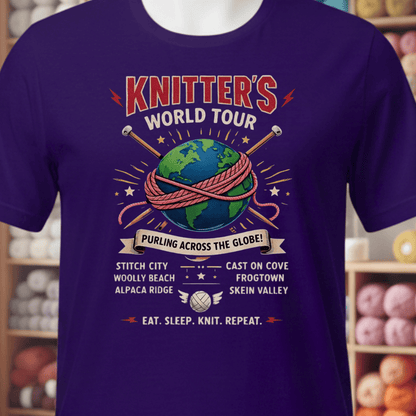 Knitters World Tour T-Shirt Team Purple / XS