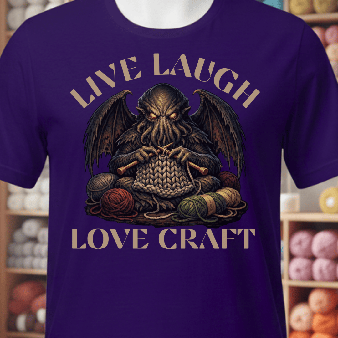 Live Laugh Lovecracft T-Shirt Team Purple / XS