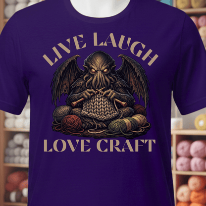 Live Laugh Lovecracft T-Shirt Team Purple / XS