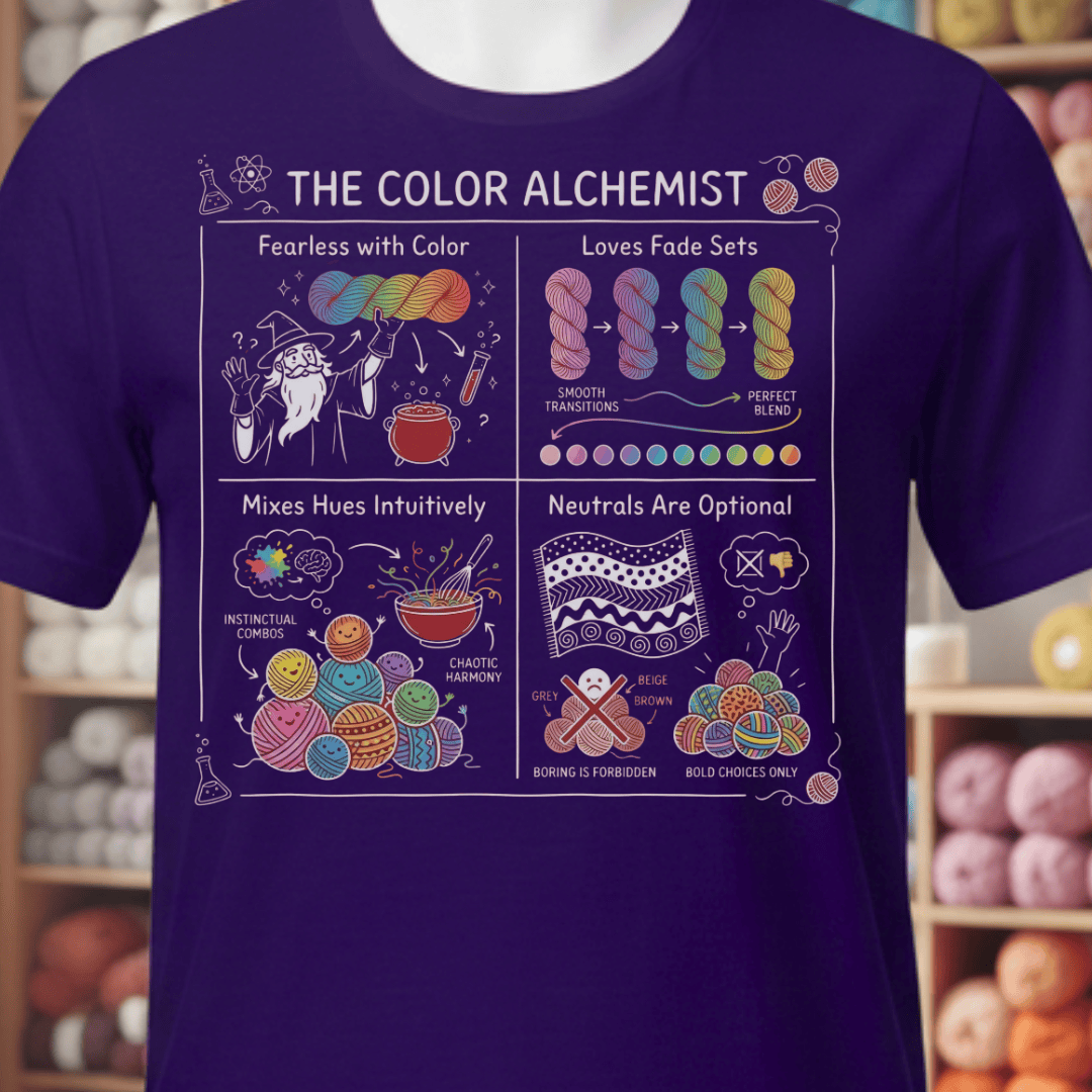 The Color Alchemist Yarn T-Shirt Team Purple / XS