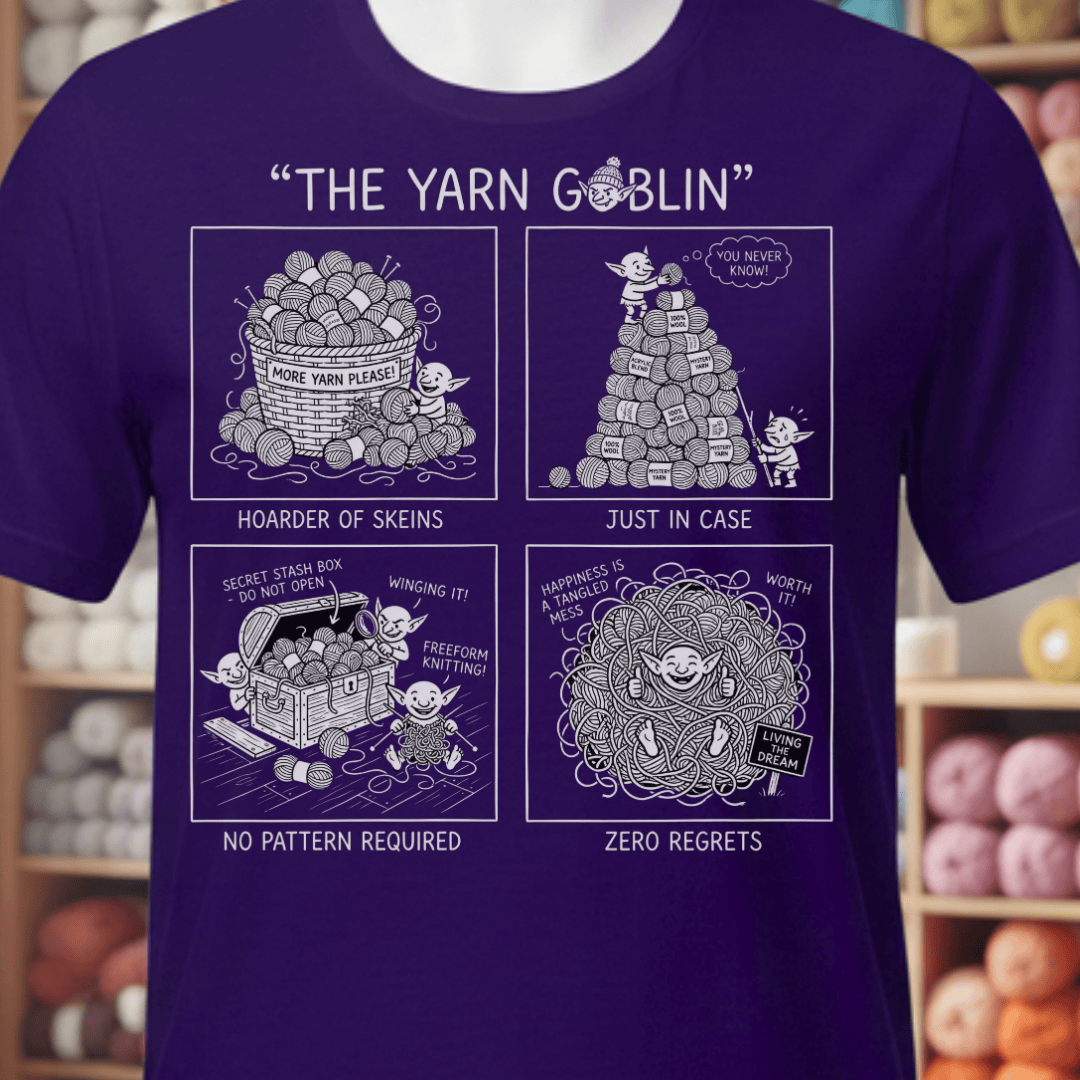 The Yarn Goblin T-Shirt Team Purple / XS