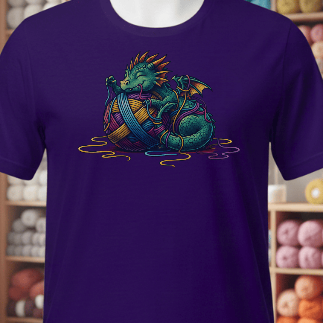 Yarn Dragon Hatchling T-Shirt Team Purple / XS