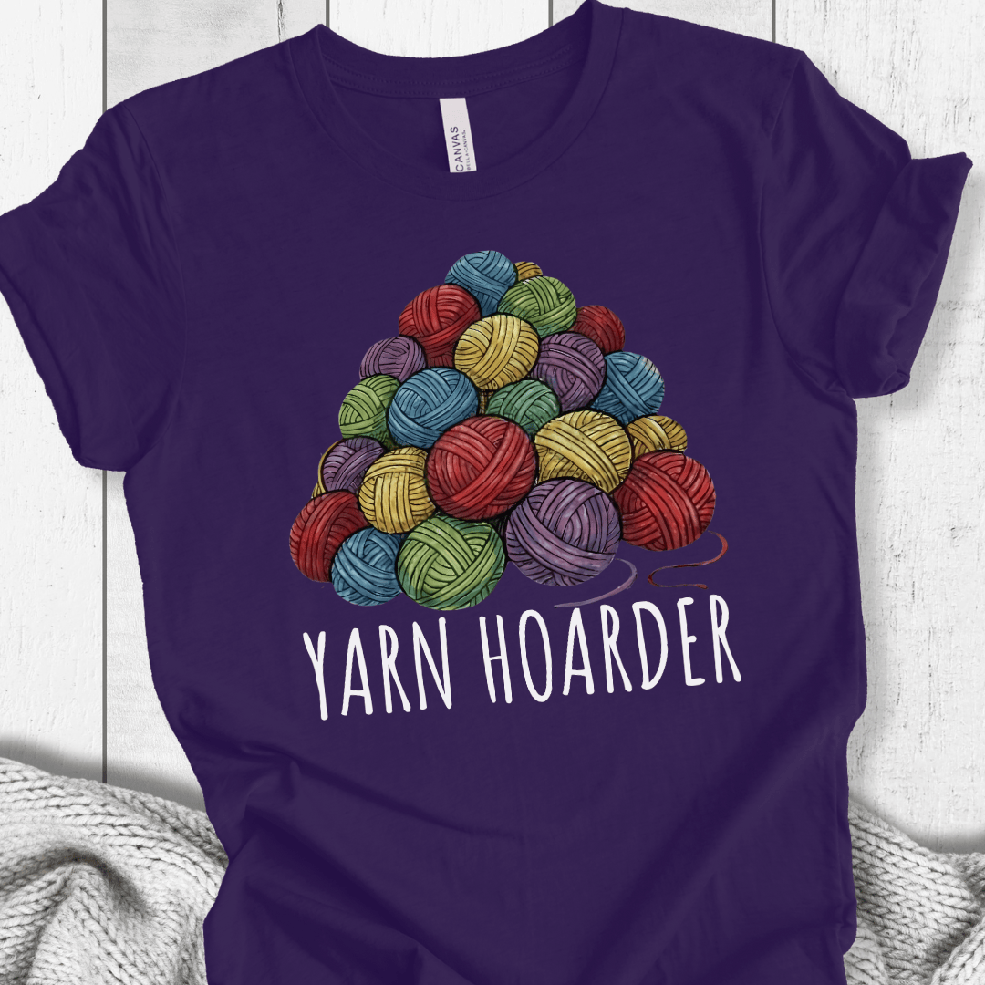 Yarn Hoarder Pile T-Shirt Team Purple / XS