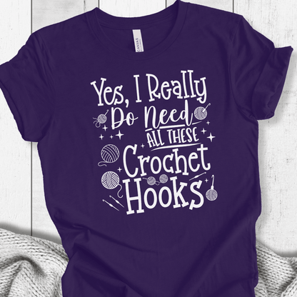 Yes I really Need These Hooks T-Shirt Team Purple / XS